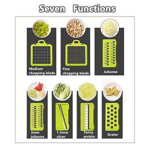 7 Dicing bıçakları patates sarımsak soyucu rende Dicer mutfak gereçleri manuel sebze meyve baskı dilimleme kesici - Product Image 5