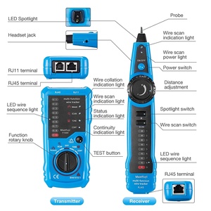 FWT11 Многофункциональный сетевой кабель Tracer RJ11 RJ45 телефонный проводной трекер Ethernet LAN Сетевой кабель тестер Светодиодный линейный искатель - Product Image 2