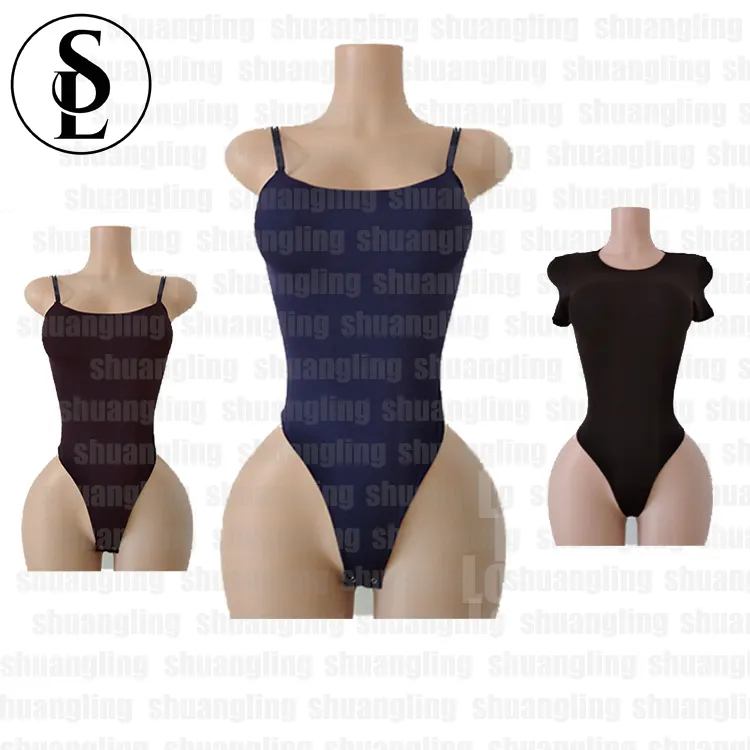 2023 biểu tượng tùy chỉnh shapwear bodysuits cho phụ nữ sexy Nylon T-Shirt Playsuit cami Jumpsuit Chất lượng cao phù hợp với cơ thể phụ nữ