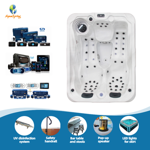 Aquaspring di buona qualità 60 pz getti e 3 persona vasca idromassaggio Balboa controllo moderno esterno jacuzzi con 26 LED luci colorate - Product Image 2