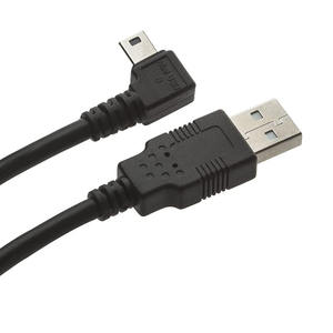 高品质90度左角5针迷你USB 2.0电缆b型公线3A快速充电功能电脑用聚氯乙烯编织 - Product Image 2