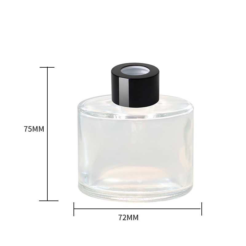 100ml transparent + bouchon intérieur + anneau noir