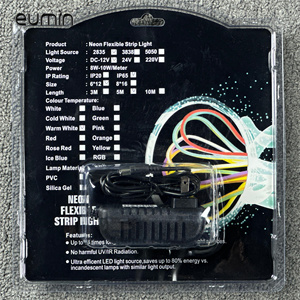 EUMIN דבק סיליקון רצועה עמידה למים Ip65 רצועה תת מימית אור בריכת שחייה ניאון LED מחרוזת אורות