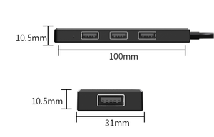 Hub USB 2.0 trasferimento dati Usb2.0 4 Hub compatibile per Laptop Usb 2. 0 Hub2 - Product Image 3