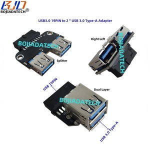 电脑主板19引脚接头至双端口USB 3.0类型-用于电脑配件的母连接器适配器 - Product Image 1