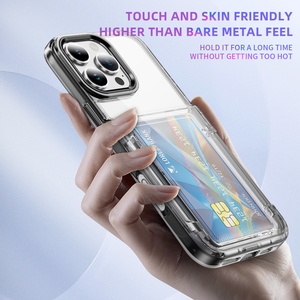 新款时尚透明翻盖卡盒手机壳防摔多功能保护套适用于Iphone 16 Pro Max - Product Image 3