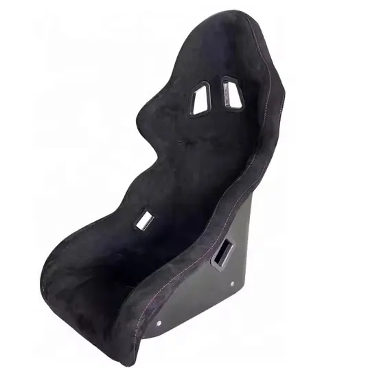 Asiento deportivo de fibra de carbono para carreras personalizado con FRP y material de cuero, cómodo soporte trasero