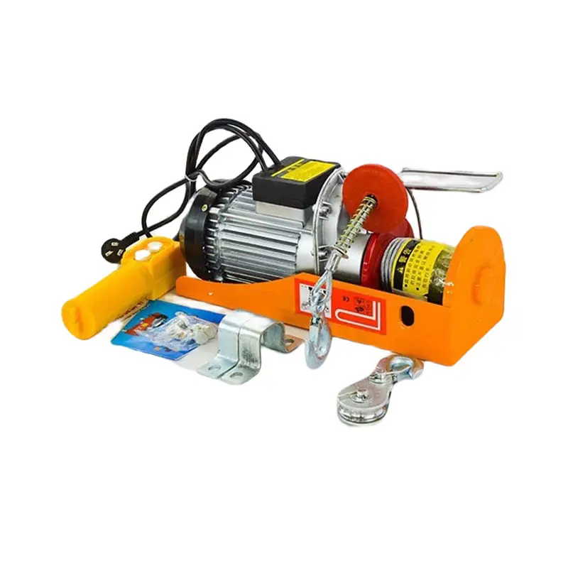 Chinese suppliers 5 kg pa1200 wire rope mini electric hoist winch 220V 230 V high speed 100KG 200KG PA 1000 800 600