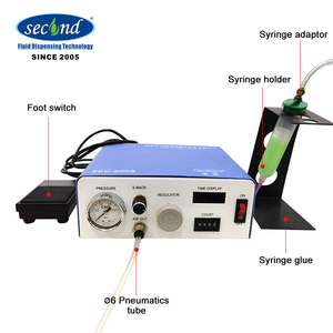Segunda pantalla digital Microordenador de alta precisión manual de mano Sistema de controlador de dispensador de pegamento semiautomático - Product Image 4