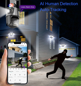9MP 4K Outdoor CCTV <strong>Security</strong> <strong>Camera</strong> 3 Three Lens Dual Screen ICSee Wireless WiFi PTZ 8X Zoom HD Surveillance IP Network <strong>Camera</strong> - Product Image 6