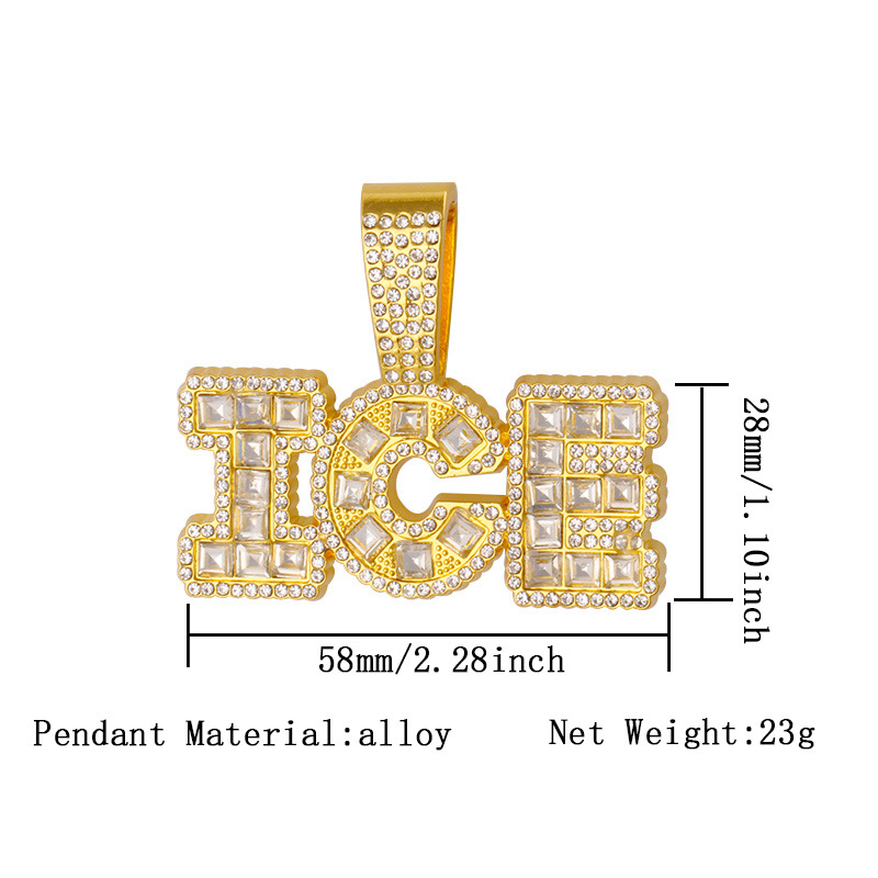 Pendentif glace doré