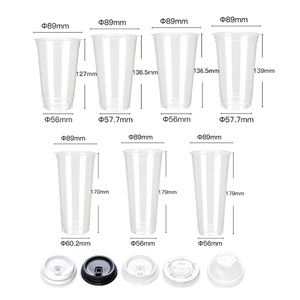 OEM Custom Logo 100% Bio Compostable PLA Transparent <strong>Cups</strong> Smoothie Beer Wine Beverage Ice CE Cold Disposable Drink to Go <strong>Cup</strong> - Product Image 1