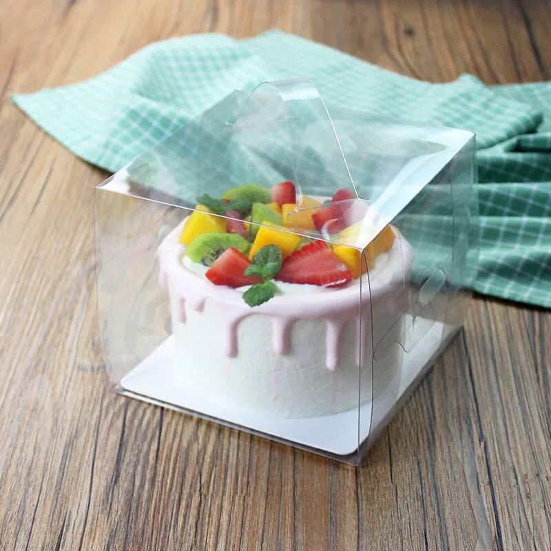 Transparent cupcake box