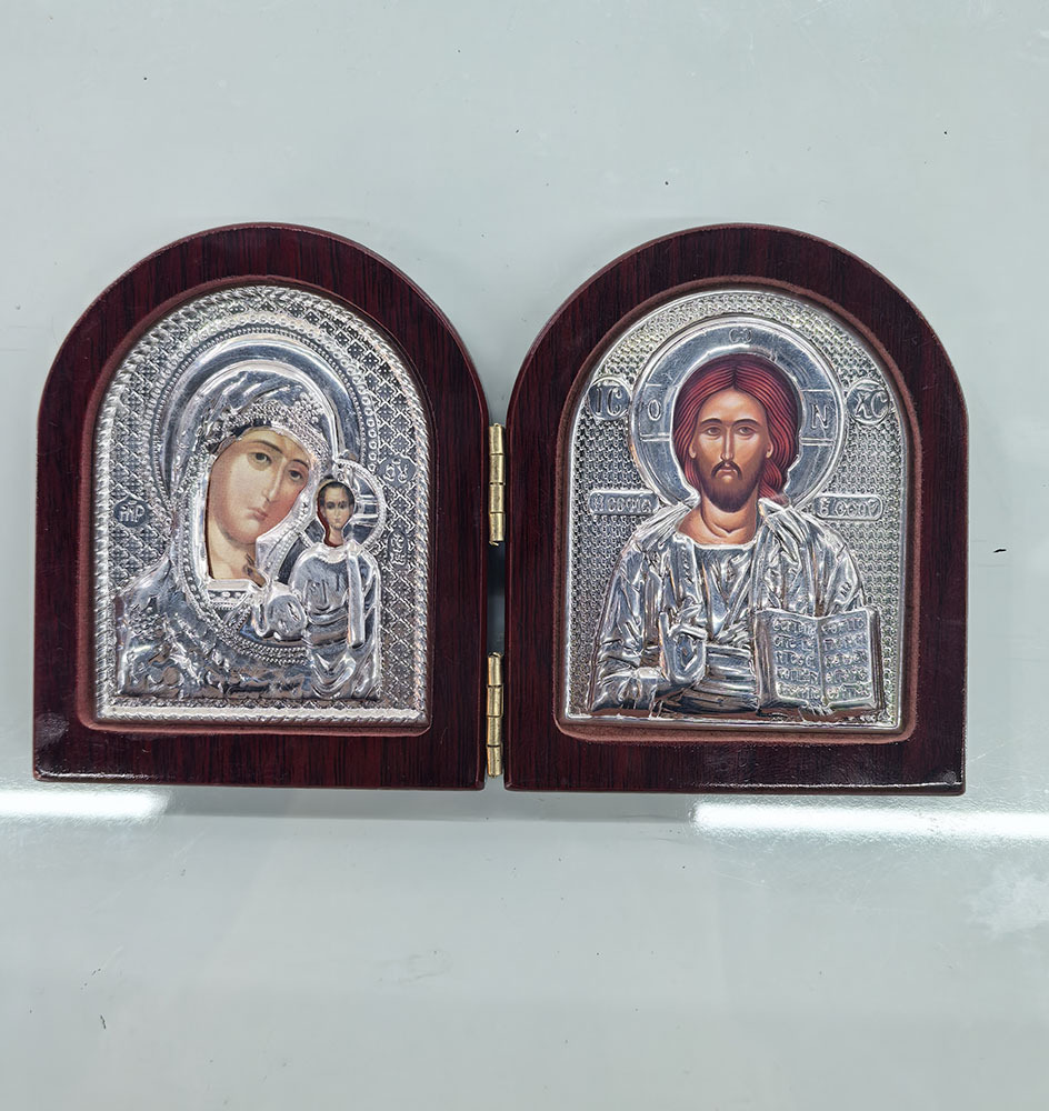 Porta doppia argento stile 6