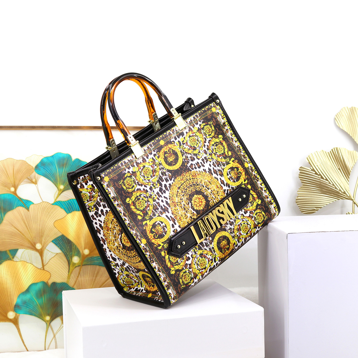 Imprimé léopard/doré 22909b-ld