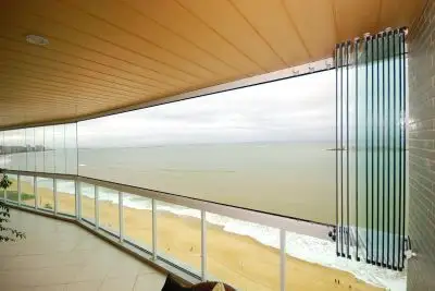 Eksterior jendela tanpa bingkai dapat digerakkan partisi kaca terbuka penuh aluminium lipat pintu kaca geser dan jendela untuk Pergola Sunroom