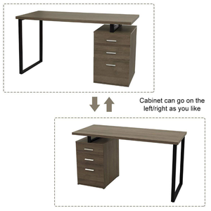 Escritorio de computadora de oficina de diseño simple de estilo moderno, escritorio de computadora para el hogar, mesa de computadora - Product Image 3