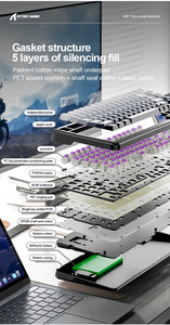 Tấn Công Cá Mập M86 Không Dây Bàn Phím Cơ Khí Bt RGB Ba-Chế Độ Tùy Chỉnh Chơi Game Side Khắc Bàn Phím Chơi Game - Product Image 3