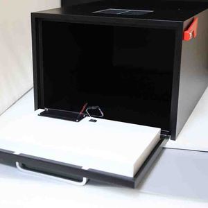 Bưu kiện hộp thả cho gói hộp Thư Kim Loại ngoài trời với bệ để bán bài gắn hộp thư - Product Image 6