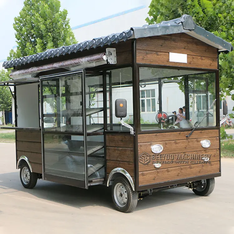 4 tekerlekli sıcak köpek standı Kiosk gıda satış arabası dondurma kamyonu tatlı helal hamur seyyar gıda tezgahı Kiosk