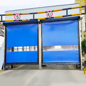 Modern tasarım yüksek hızlı PVC fermuar çelik giriş kapısı iç kullanım bitmiş yüzey için naylon ekran örgü ile elle açıldı - Product Image 5