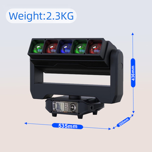Neuankömmling Double Rotating Side 5x60w Beam Dj Dmx Bühnen licht 5x60w Beam Moving Head Light und Strobe Pixel Light - Product Image 2