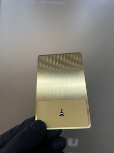 Customized 4K Gold Brass Aluminum Metal Business Cards with NFC &amp; QR <strong>Code</strong> ISO Model 13.56MHz RFID Communication for Payment - Product Image 2