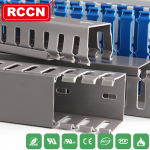 RCCN <strong>Low</strong> Smoke Halogen Free Wiring Duct VDR4040F/HF Halogen-free Wiring Duct Halogen Free Cable <strong>Trunking</strong> PCABS Cable Duct - Product Image 6