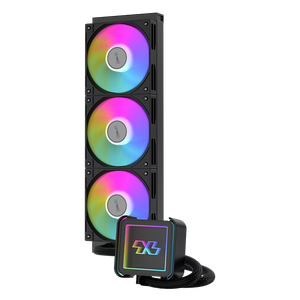 Coolleo 360 Đen argb làm mát bằng nước trường hợp máy tính vô hạn Gương Thần ánh sáng đồng bộ hóa hỗ trợ 1700/AM5 4pin cho CPU Cooler - Product Image 3