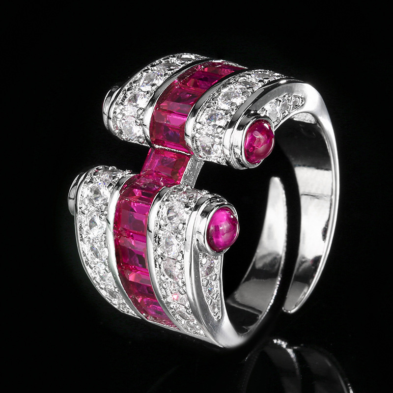 Bague en corindon rouge