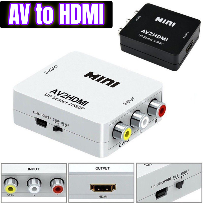 AV to hdmi Black/white