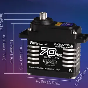 Yipinservo ip68 שירות דיגיטלי עמיד למים servos 35-70 ק "ג 1/8 1/10 רובוט צעצוע שלט רחוק אביזר מתכת עבור חומר פלדה Rc