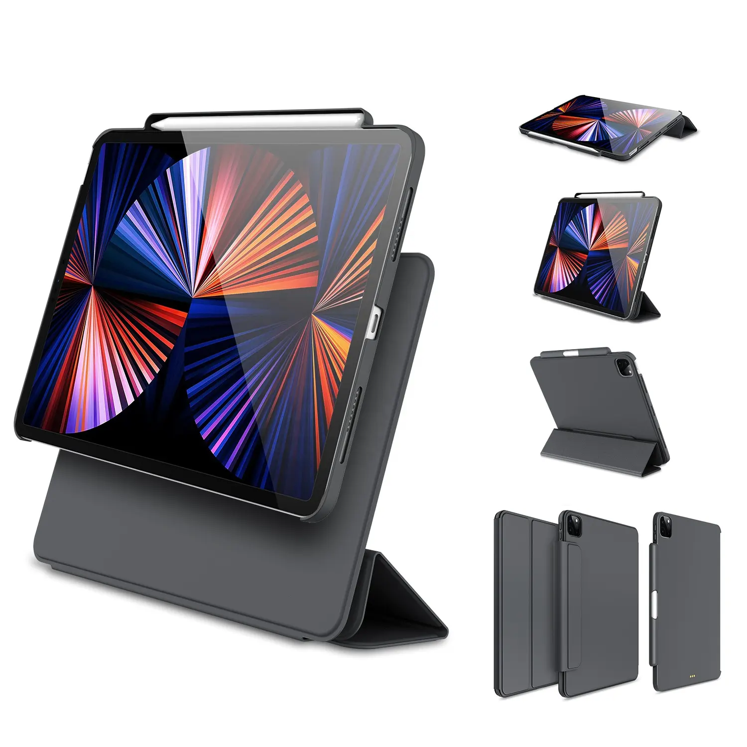 Custodie per Tablet magnetiche supporto sottile e leggero a tre ante Smart Shell con Cover posteriore con magnete per riattivazione automatica/sonno per iPad 11 Pro 2022