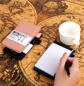 Custom A7 copertina morbida in pelle Note Book con pagine semplici a righe a pois da taschino piccolo Planner per Notebook in PU con Mini blocco Note inserito - Product Image 4