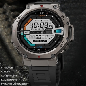 DM58สมาร์ทวอทช์ GPS สำหรับกีฬากลางแจ้ง, 5ATM กันน้ำสำหรับผู้ชายตรวจสอบสุขภาพติดตามเข็มทิศติดตาม AMOLED 2025 - Product Image 4