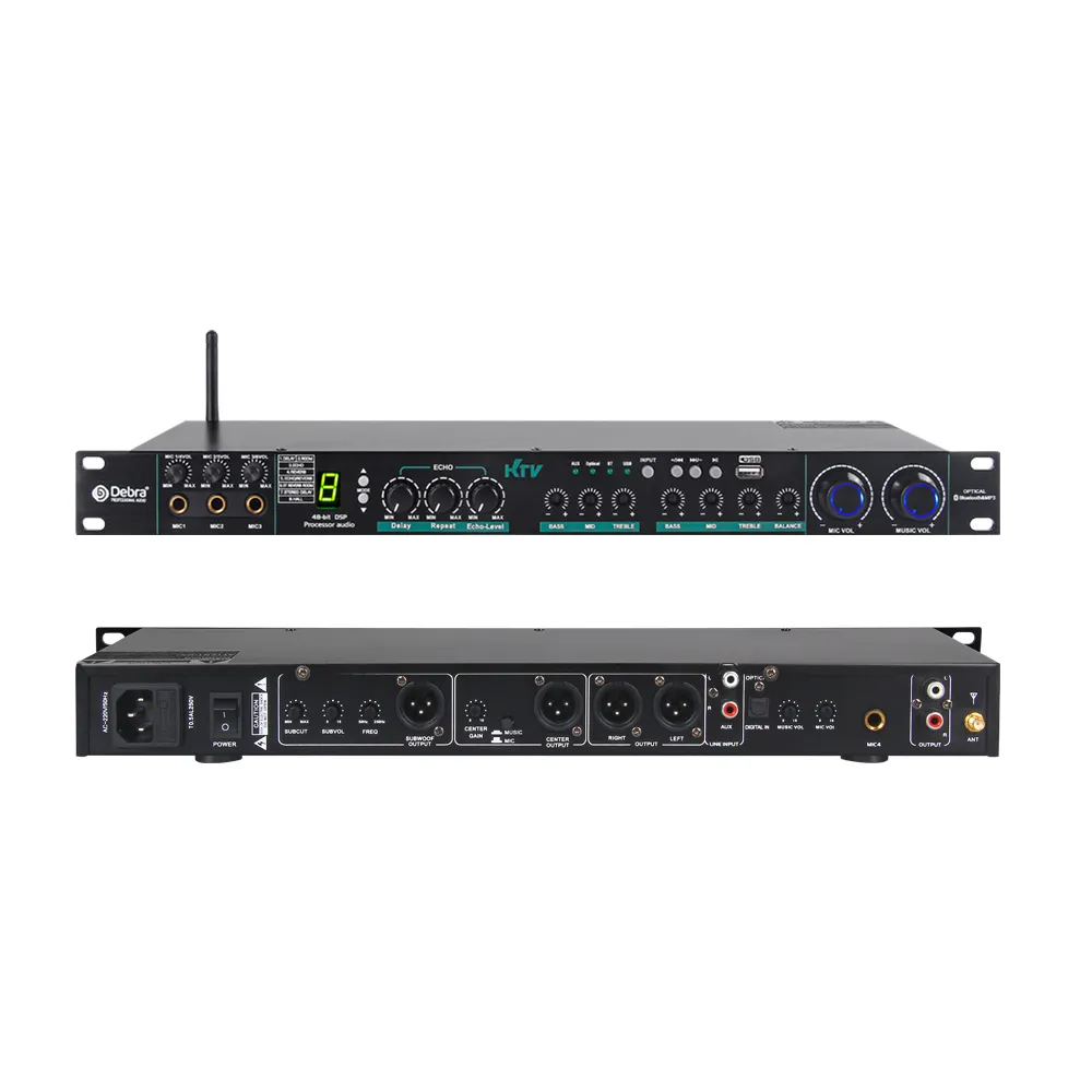 Debra Audio E-270 Karaoke Pre-effects with BT KTV Professional Digital Audio Echo Effect Processor DSP Audio Processor