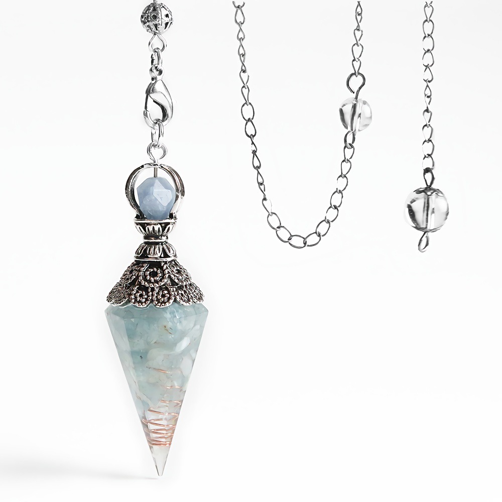 Aquamarine+Silver chain