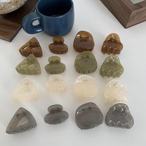 醋酸纤维装饰抓夹复古风格后头剪小发夹鲨鱼夹 - Product Image 1