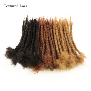 Vastdreads yeni tasarım loc rulo uzatma % 100% insan saçı gevşek uçlu loc uzatma kıvırcık ipuçları dokulu locs özel etiket - Product Image 2