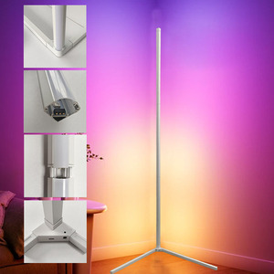 RGB Smart LED lampada ad angolo con telecomando APP in metallo bianco pavimento 142CM musica sincronizzazione Multi funzione di illuminazione ambientale all'ingrosso - Product Image 2