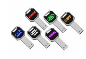 Key Shape USB-Flash-Laufwerk Silver Thumb Drive 8GB-64GB Memory Stick-Erweiterungs diskette für den Computer mit LED-Beleuchtung - Product Image 3