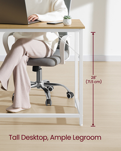 VASAGLE Home Office Furniture mesa de estudio de aprendizaje para estudiantes Diseño moderno Escritorio de computadora en forma de I - Product Image 3