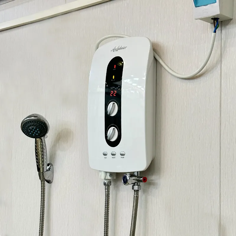5500W avec pompe onduleur de haute qualité pour chauffe-douche ELCB clé de test bouton contrôle chauffe-eau électrique instantané pour la maison