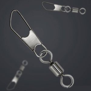 Stainless Steel Saltwater Fishing Line Connector Snap <strong>Swivel</strong> Rolling <strong>Swivels</strong> with Safety Snap Sea Fishing Hook <strong>Swivel</strong>