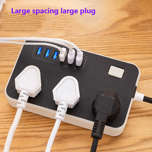 Enchufe con 6 USB Hogar Multifunción Reino Unido Enchufe DE LA UE Agujero múltiple con enchufes de bloque de terminales de interruptor - Product Image 4