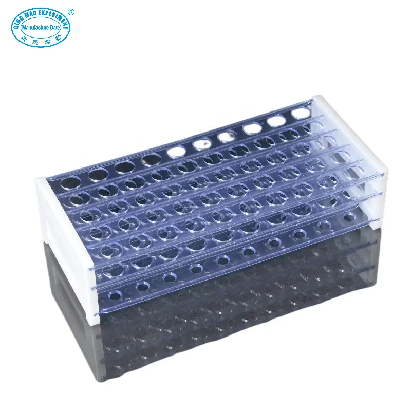 demountable self assembly 50 well Plastic test tubes rack diameter 15mm