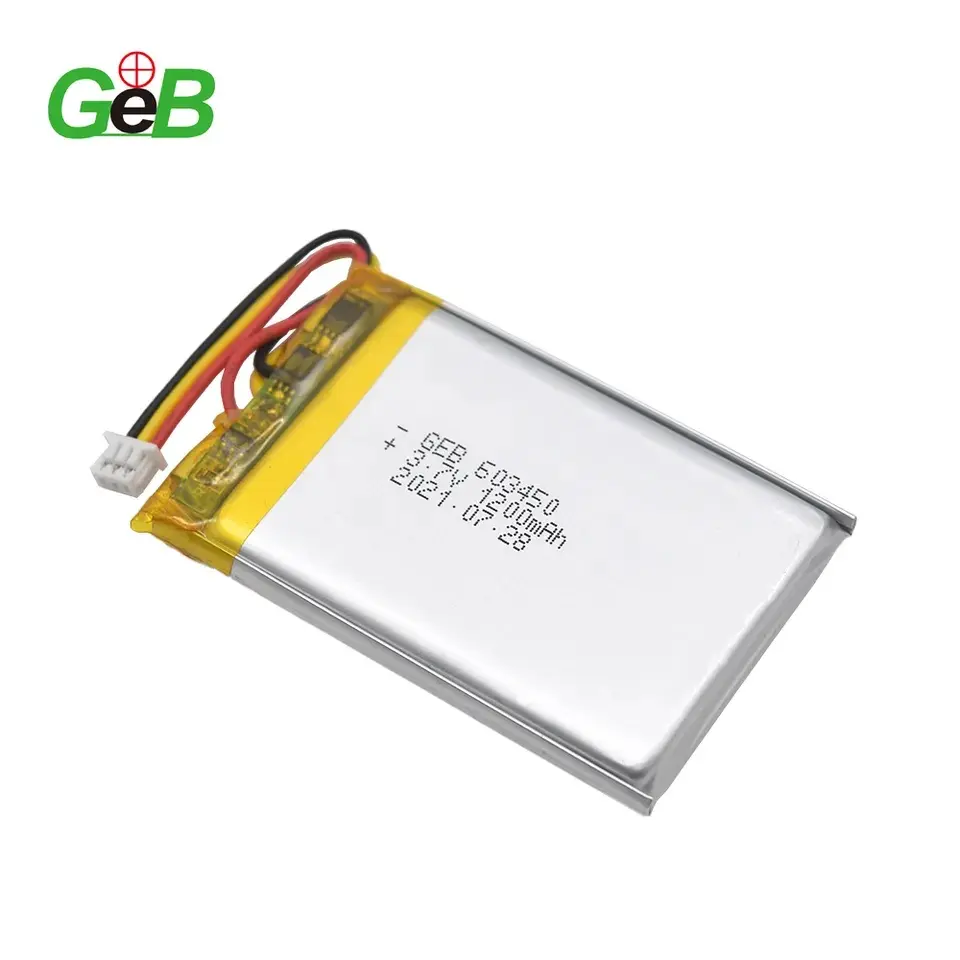 GEB High Quality Lipo 603450 1200mAh 3.7V Lithium ion Polymer Battery With bms for Smart Wireless Equipment