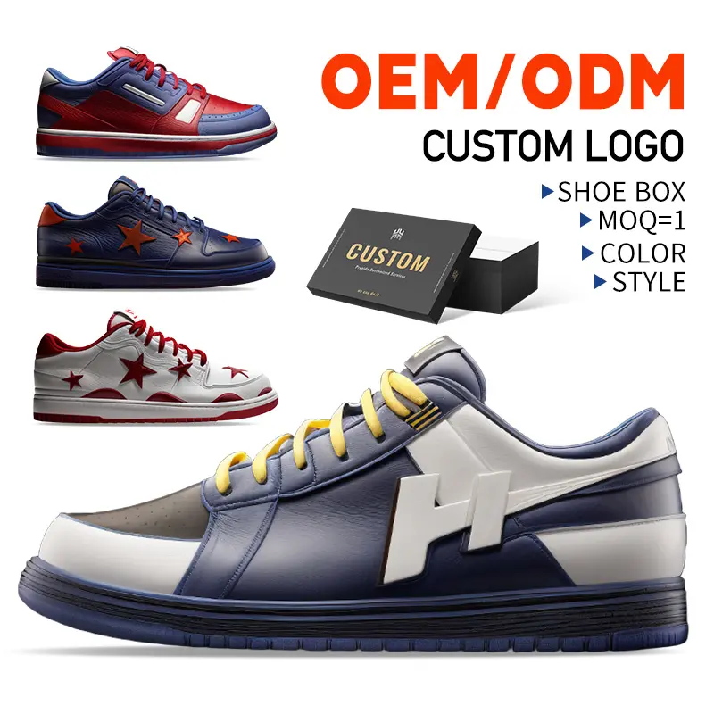 Logotipo personalizado Imprimir Homens Sneaker Sapato Fabricante Sapatos Casuais Ao Ar Livre Moda Masculina Não-Slip Design Personalizado Sneaker