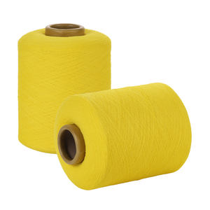 Venta al por mayor hilo cubierto Color amarillo Overlock Spandex hilo de poliéster 7G 10G 13G Overlock hilos cubiertos para tejer suéter - Product Image 1