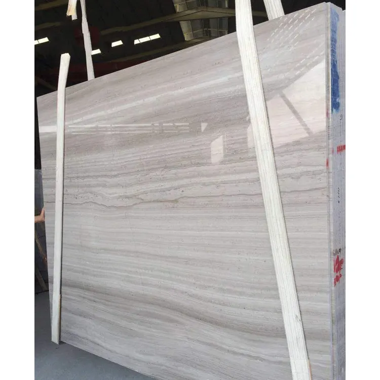 Natural Stone White Wood Vein Marble Price Per Square White Wooden Grain Marble Wood Design Marble